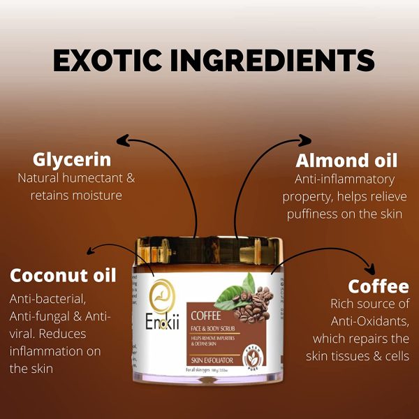 Ingredients of Enokii Coffee Face & Body Scrub